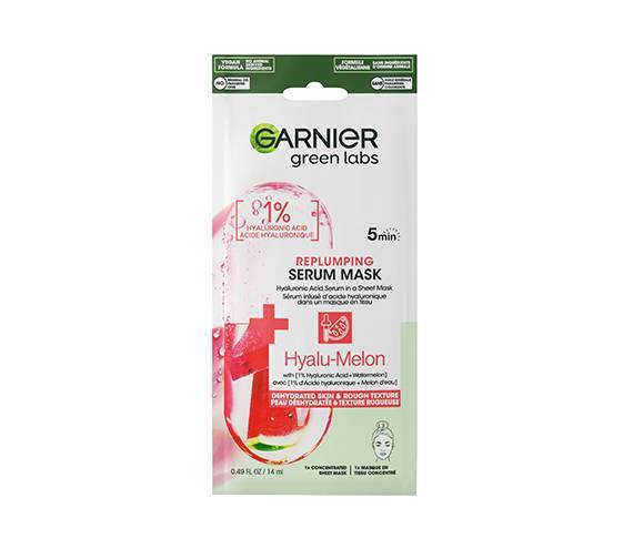 garnier greenlabs hyalu melon replumping hydrating sheet mask