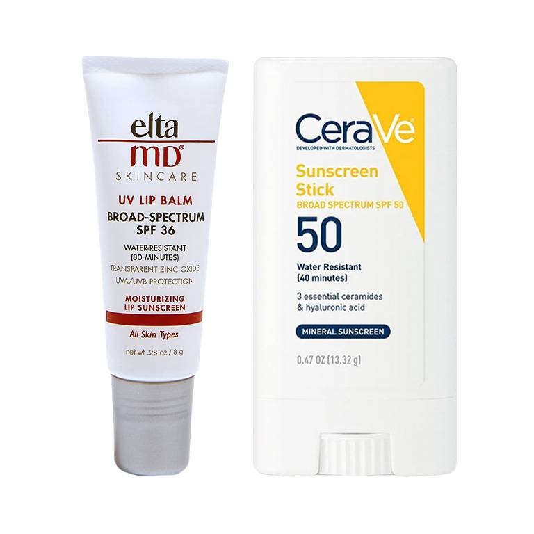 EltaMD Skincare UV Lip Balm and CeraVe Mineral Sunscreen Stick with SPF 50
